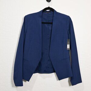 Theory Size 8 Lanai Wool Blazer in Dark Violet Blue NWT